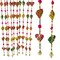Rajasthani Door Hanging Wind Chimes Indian Traditional Heart Wall Hanging Diwali Christmas Wedding Decor Wind Chime for Home Decoration Patio - Housewarming Gifts (33 Inches)